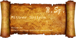 Mittner Szilvia névjegykártya