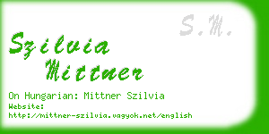 szilvia mittner business card